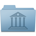 Library Folder Blue Icon 128x128 png